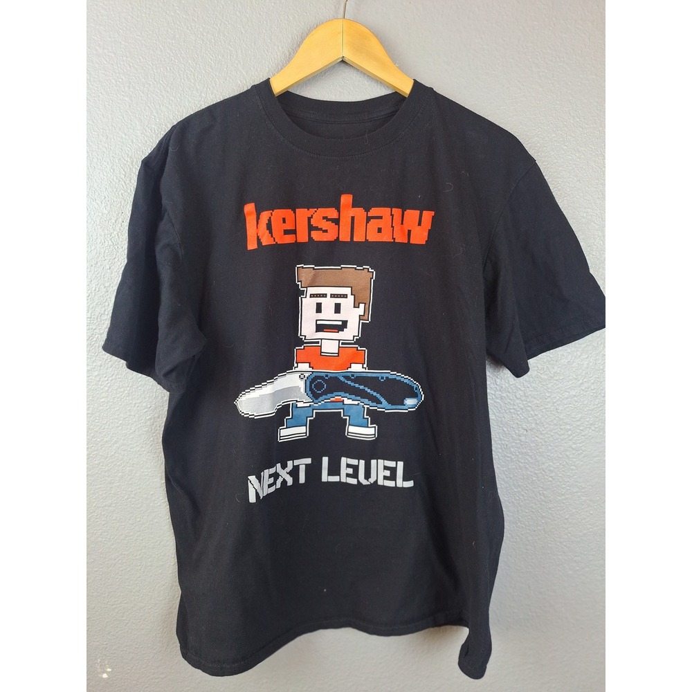 Kershaw Knives Next Level 8-Bit Pixel Art Graphic T-Shirt Mens Black XL